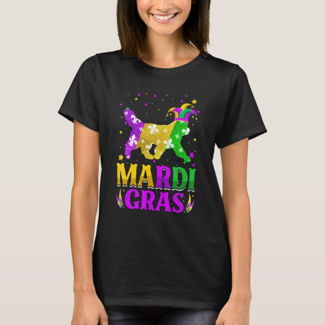 Mardi Gras Newfoundland Dog Lover Carnival Jester_ T Shirt (Framsida)