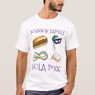Mardi Gras NOLA New Orleans Family Vacation Resa T-shirt