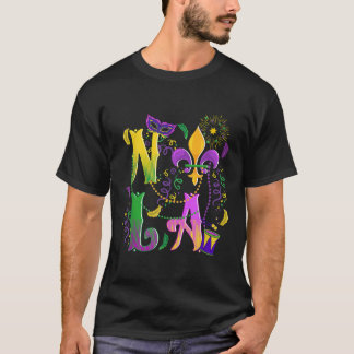 Mardi Gras NOLA New Orleans Mardi Gras Funny Färg T Shirt