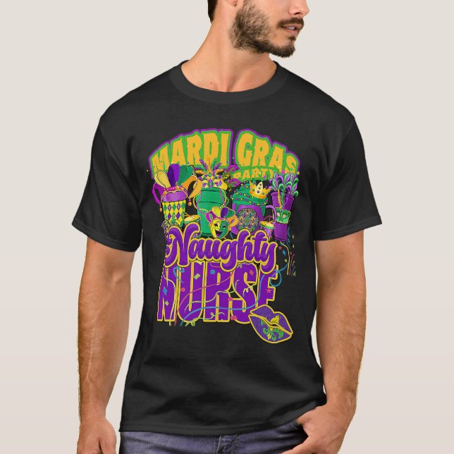 Mardi Gras Nurse costume 2023 Jester Louisiana par T Shirt (Framsida)