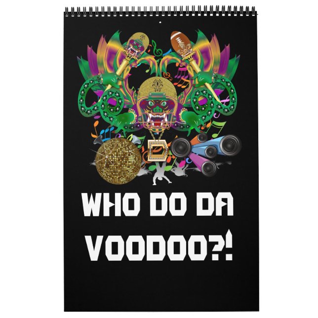 Mardi Gras och Football View notes Kalender (Omslag)