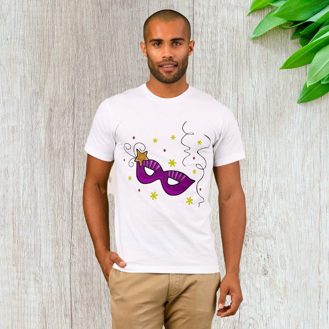 Mardi Gras Öga Mask Carnival Manar T-Shirt (Skapare uppladdad)