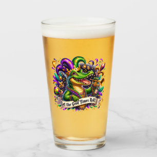 Mardi Gras-öl Glaskopp
