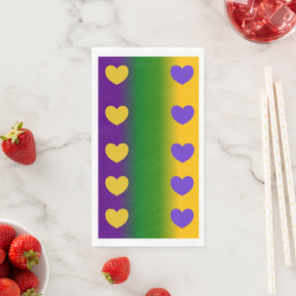 Mardi Gras Ombre med hearts Pappersservett