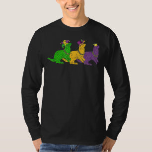 Mardi Gras Otter Pärlor Festival Animals Jester Ha T Shirt