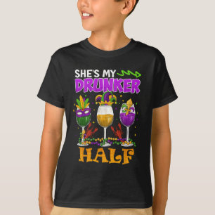 Mardi Gras Outfit Hon är min Drunker halv Carnival T Shirt
