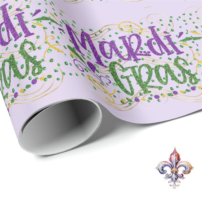 Mardi Gras på gröna stenar Presentpapper (Skapare uppladdad)