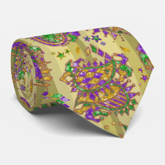 Mardi Gras Paisley Guldtonad Bakgrund Slips