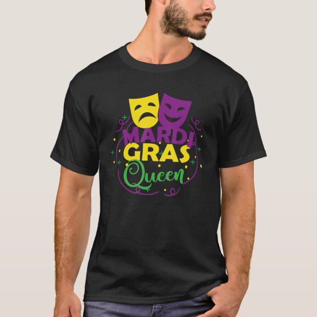 Mardi Gras Pajamas Mardi Gras Queen Krona Women M T Shirt (Framsida)