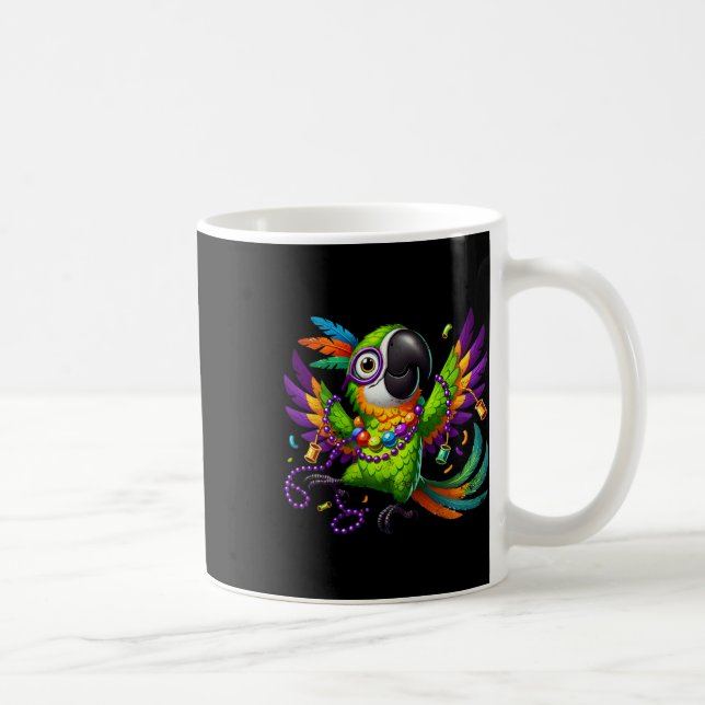 Mardi Gras-papegoja - Festlig partifågel  Kaffemugg (Höger)
