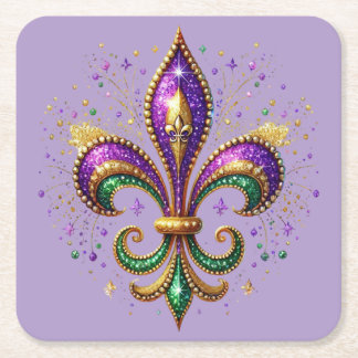 Mardi Gras Paper Coaster Underlägg Papper Kvadrat