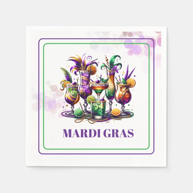 Mardi Gras Paper Napkins Pappersservett (Framsidan)