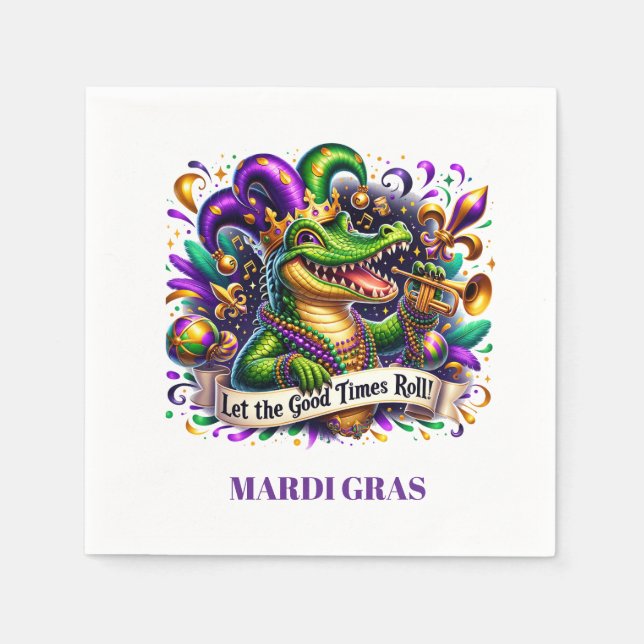 Mardi Gras Paper Napkins Pappersservett (Framsidan)