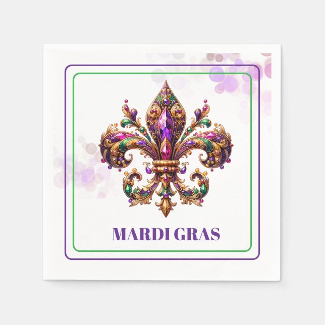 Mardi Gras Paper Napkins Pappersservett (Framsidan)