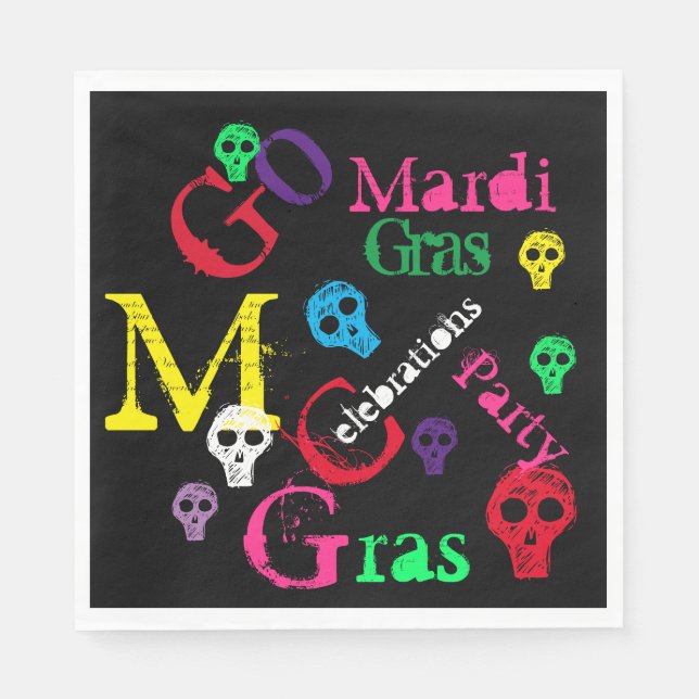MARDI GRAS PAPPERSSERVETT (Framsidan)