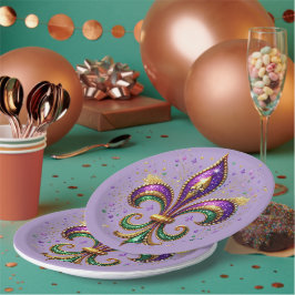 Mardi Gras-papperstallrikar