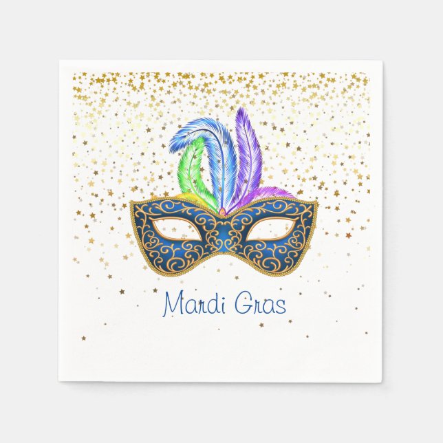 Mardi Gras Pappra Napkins Pappersservett (Framsidan)