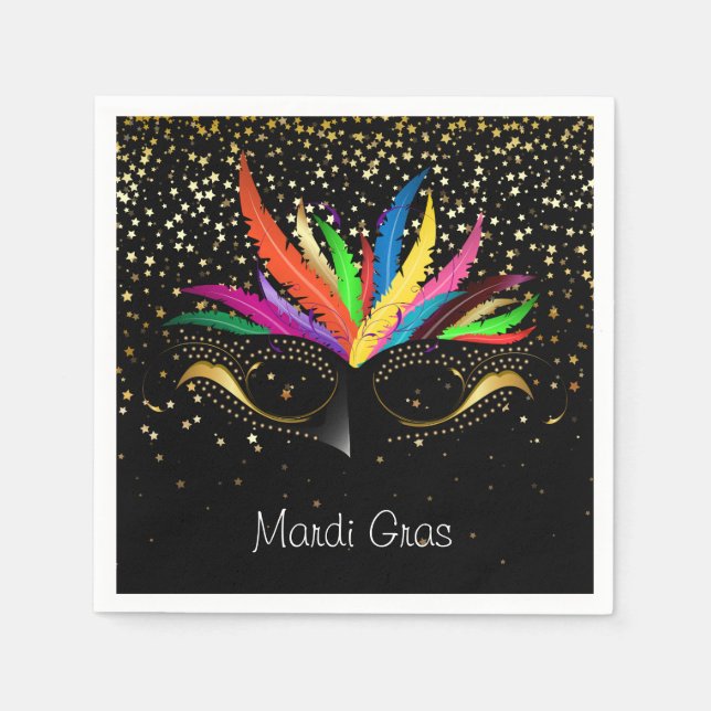 Mardi Gras Pappra Napkins Pappersservett (Framsidan)