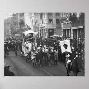Mardi Gras-parad, 1906. Vintaggfoto Poster
