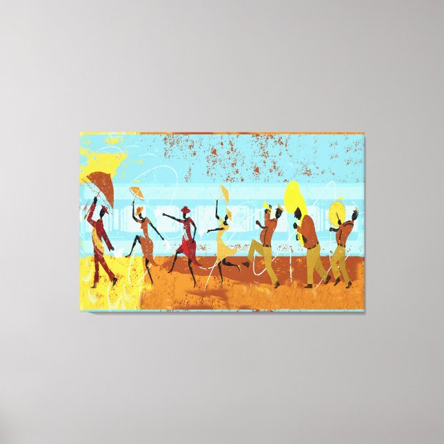 Mardi Gras Parad på Wrapped Canvas (Framsida)