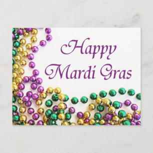 Mardi Gras Parad Pärlor Vykort