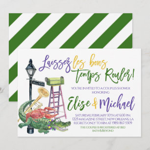 Mardi Gras Parinvitation för par Inbjudningar
