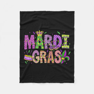 Mardi Gras Pärlor Ansikte Mask Feathers Hat Manar  Fleecefilt