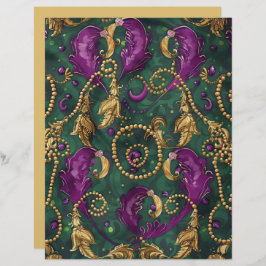 Mardi Gras Pärlor Festive Scrapbook Papper