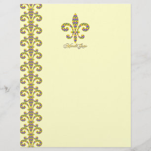 Mardi Gras-pärlor Fleur de lis