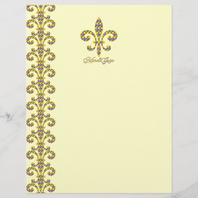 Mardi Gras-pärlor Fleur de lis (Framsida)