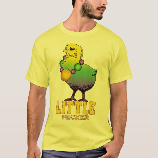 Mardi Gras pärlor - lite hackspetten Tee Shirt (Framsida)
