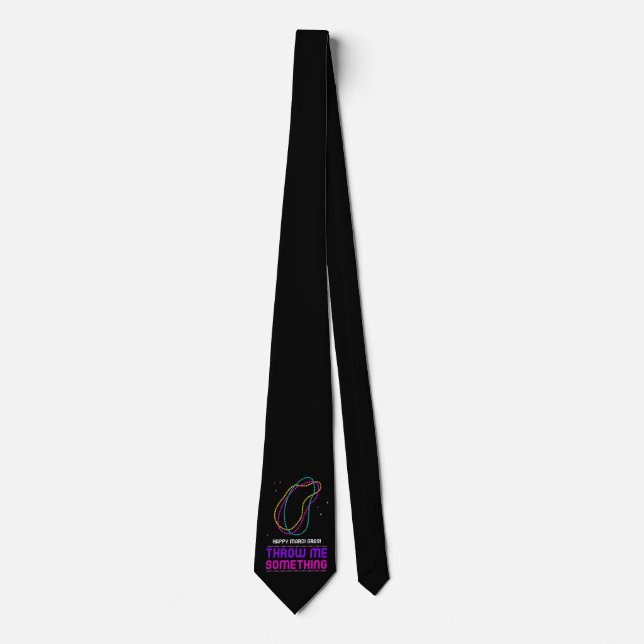 Mardi Gras Pärlor Necktie Slips (Framsida)
