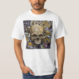 Mardi Gras-pärlor och dödskalle T Shirt