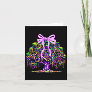 Mardi Gras Pärlträd Karneval New Orleans Coquette Kort