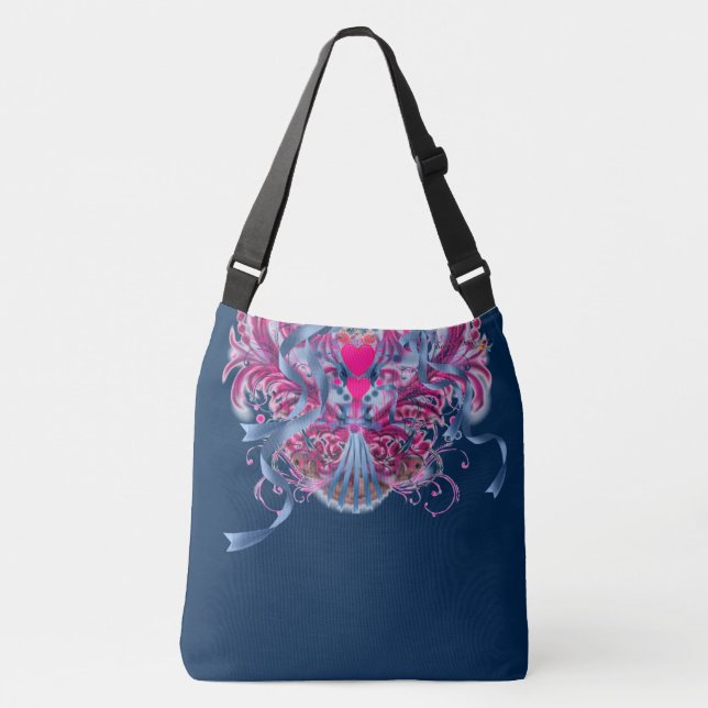 Mardi Gras Party Crossbody Tote (stor) Axelväska (Framsida)