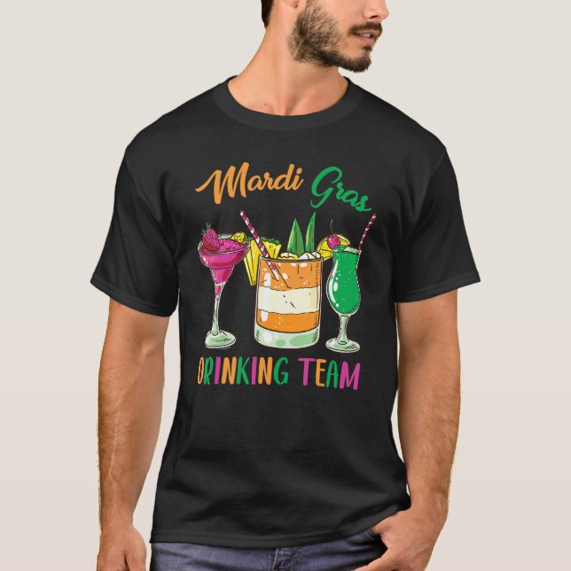 Mardi Gras Party Drinking Team Crawfish Carnival P T Shirt (Framsida)