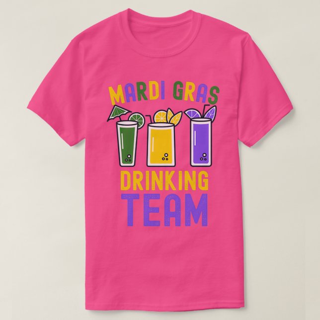 Mardi Gras Party Drinking Team Kräftor Carnival P T Shirt (Design framsida)