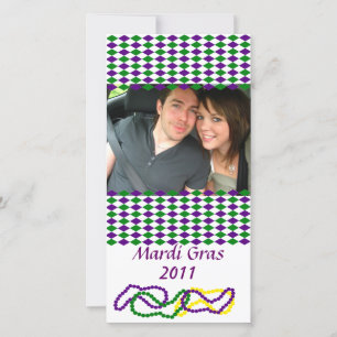Mardi Gras Party-fotokort