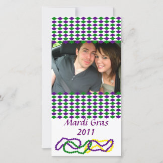 Mardi Gras Party-fotokort