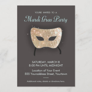 Mardi Gras Party-inbjudan Inbjudningar