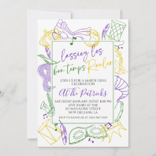 Mardi Gras Party-inbjudan Inbjudningar