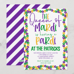 Mardi Gras Party-inbjudan Inbjudningar