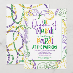 Mardi Gras Party-inbjudan Inbjudningar