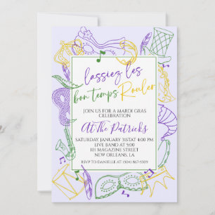 Mardi Gras Party-inbjudan Inbjudningar