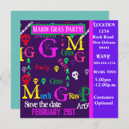 MARDI GRAS PARTY INBJUDNINGAR