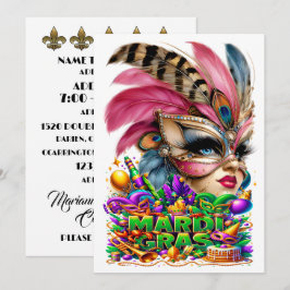 Mardi Gras - Party Invitation Inbjudningar