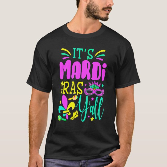 Mardi Gras Party Jester Festival Costume T Shirt (Framsida)