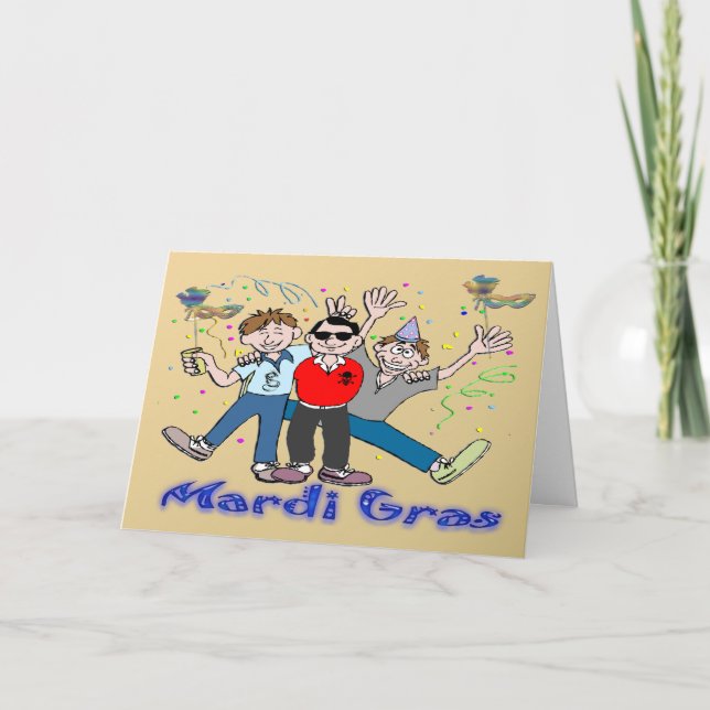 Mardi Gras Party Killys Kort (Framsida)