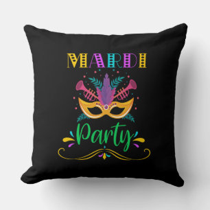 Mardi Gras Party Mask - Festive & Colorful Kudde