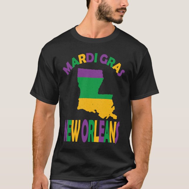Mardi Gras Party New Orleans Louisiana T Shirt (Framsida)